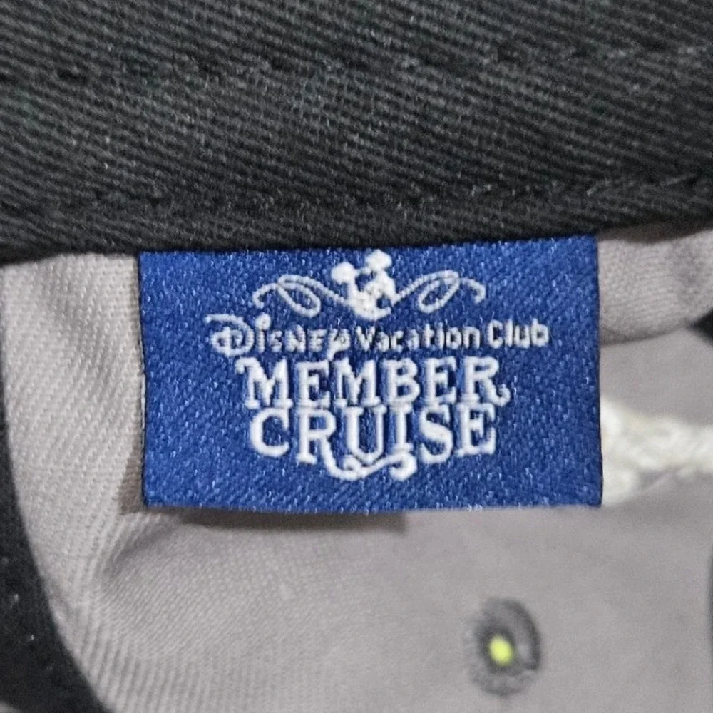 Disney Vacation Club DVC Member Magic Cruise Grey White Adjustable Hat Cap‎